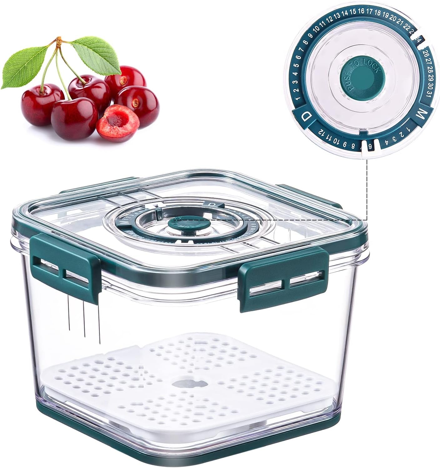 Food Storage Containers,186/98/48 Oz Multifunctional Draining Crisper with Strainers,Vegetables and Fruits Storage Containers with Lids Suitable for All Kinds of Food Storage,Bpa Free Plastic